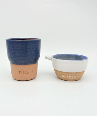 ＜NIIGATA 越品＞【越品】丸三安田瓦工業　ＰＵＬＥＬＡ　ｍｉｌｋ　ｃｕｐ　×　ＰＵＬＥＬＡ　ｇｅｌａｔｏ　ｃｕｐセット