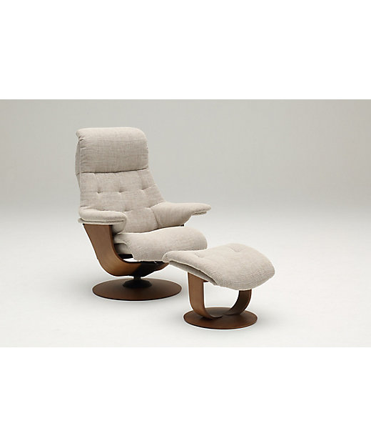 ＜三越伊勢丹/公式＞ プレミアムチェア ザ・ファースト RU72モデル（リクライニングチェア＋オットマン）Mサイズ ミックスグレー×モルトブラウン 椅子