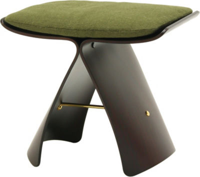  バタフライスツール ローズウッド材×グリーン 椅子