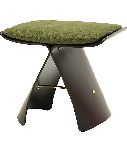  バタフライスツール ローズウッド材×グリーン 椅子