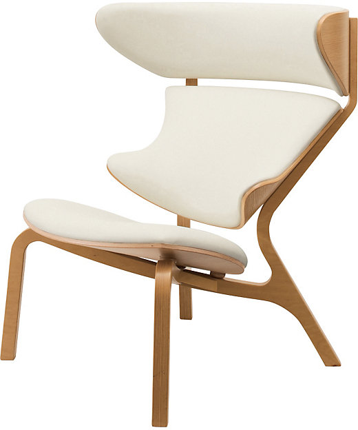  イージーチェア Souve T-7308 ナラ材×アイボリー 椅子