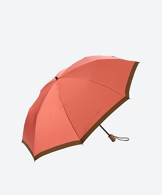 ＜三越伊勢丹/公式＞ 雨折傘「ボーダーL」 ローズ 傘・日傘