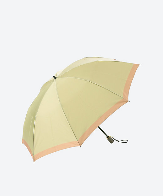 ＜三越伊勢丹/公式＞ 雨折傘「ボーダーL」 ペールグリーン 傘・日傘