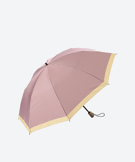 ＜三越伊勢丹/公式＞ 雨折傘「ボーダーL」 パープル 傘・日傘