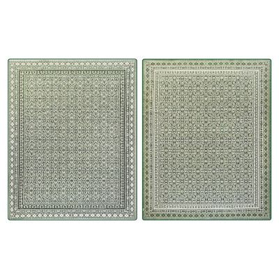 【SALE】三越伊勢丹オンラインストア ペルシャ綿混カーペット(ル・ファルシー)200×250cm (5)アラム柄 グリーン ドアマット【三越伊勢丹/公式】