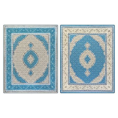 【SALE】三越伊勢丹オンラインストア ペルシャ綿混カーペット(ル・ファルシー)200×250cm (4)マヒ柄 ブルー ドアマット【三越伊勢丹/公式】