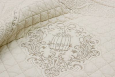 ＜三越伊勢丹/公式＞ 三越伊勢丹オンラインストア 刺繍＆コットン多針キルト ロマニスシリーズ ロングマット ベージュ ドアマット【三越伊勢丹/公式】