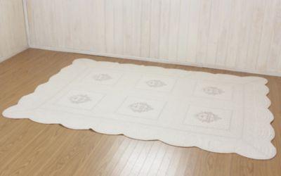 ☆刺繍＆コットン多針キルト ロマニスシリーズ マルチカバー