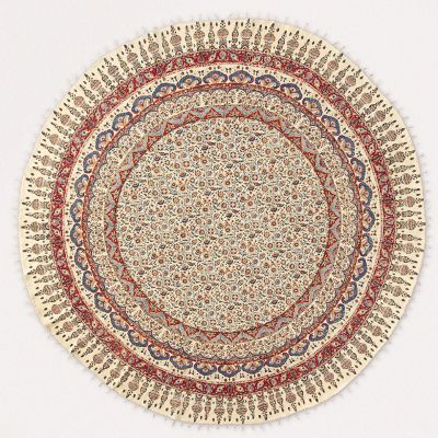 【SALE】三越伊勢丹オンラインストア 手染めペルシャ更紗(マルチカバー)210cm円形 (2)総柄 ブラウン1 枕カバー【三越伊勢丹/公式】