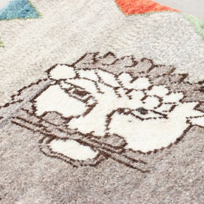 ★ペルシャ手織りリーズバフトギャッベ　玄関マットＬサイズ【１】