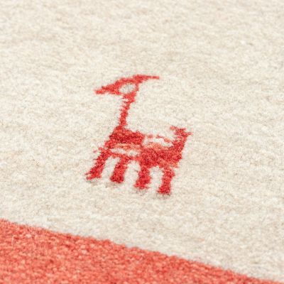 ★ペルシャ絨毯　手織りリーズバフトギャッベ　玄関マットＬサイズ【３】