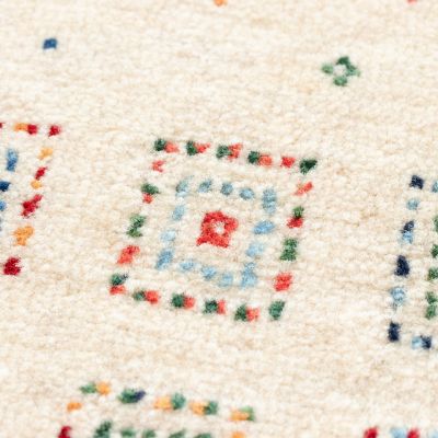 ★ペルシャ絨毯　手織りリーズバフトギャッベ　玄関マットＬサイズ【３】