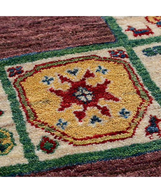 ☆ペルシャ絨毯 手織り リーズバフトギャッベラグＭサイズ アソート１ 