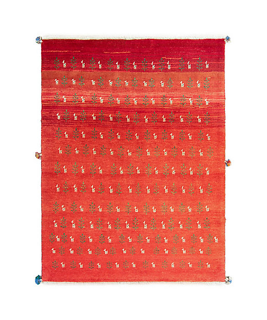 【SALE】【SALE】三越伊勢丹オンラインストア ペルシャ絨毯 手織り リーズバフトギャッベ ラグMサイズ アソート2（4）g138：142×187cm、厚み2.0cm