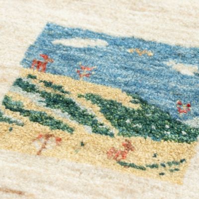 ★ペルシャ手織り　リーズバフトギャッベ　ラグＭサイズ　１