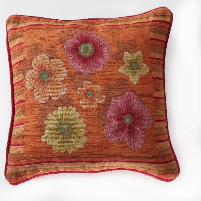 三越伊勢丹オンラインストア ジャカード織 背当てクッション2個セット オレンジ 【三越伊勢丹/公式】