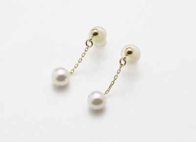 ★Ｋ１８ＹＧアコヤパールピアス