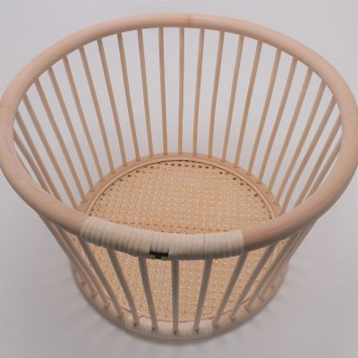 ★【受注生産】籐バスケット丸型　大