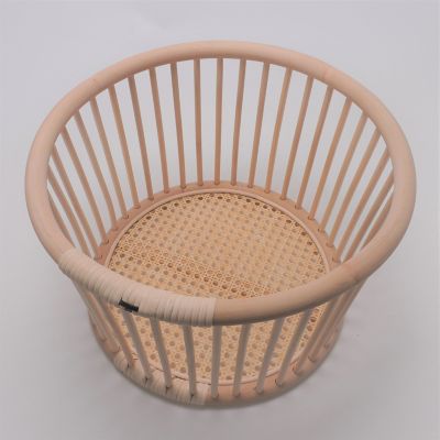 ★【受注生産】籐バスケット丸型　小