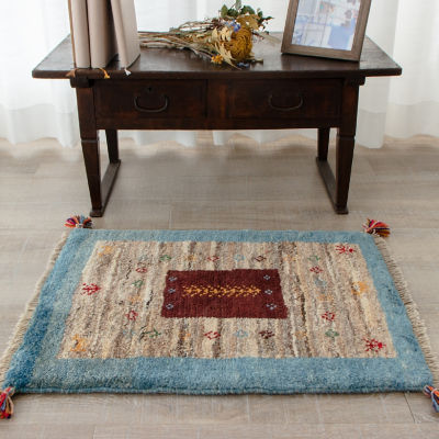 ☆ペルシャ絨毯 手織りギャッベ 玄関マットＳサイズ ５ の通販 | 三越