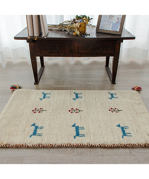 ☆ペルシャ絨毯 手織りギャッベ 玄関マットＳサイズ ５ の通販 | 三越 