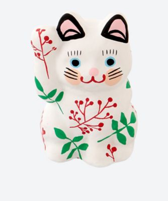 ＜埼玉/春日部張子人形店＞★【産直】８号招き猫　南天　右手挙げ