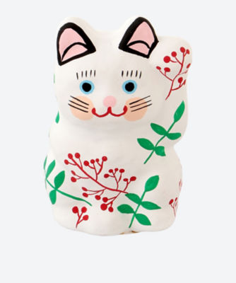 ＜埼玉/春日部張子人形店＞★【産直】８号招き猫　南天　左手挙げ