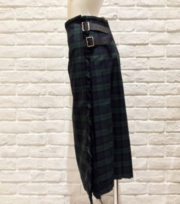 キルトスカート ロングキルトスカート グレー