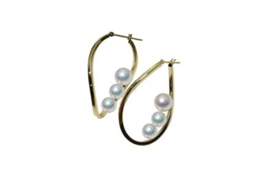 ★Ｋ１８ＹＧアコヤパールピアス
