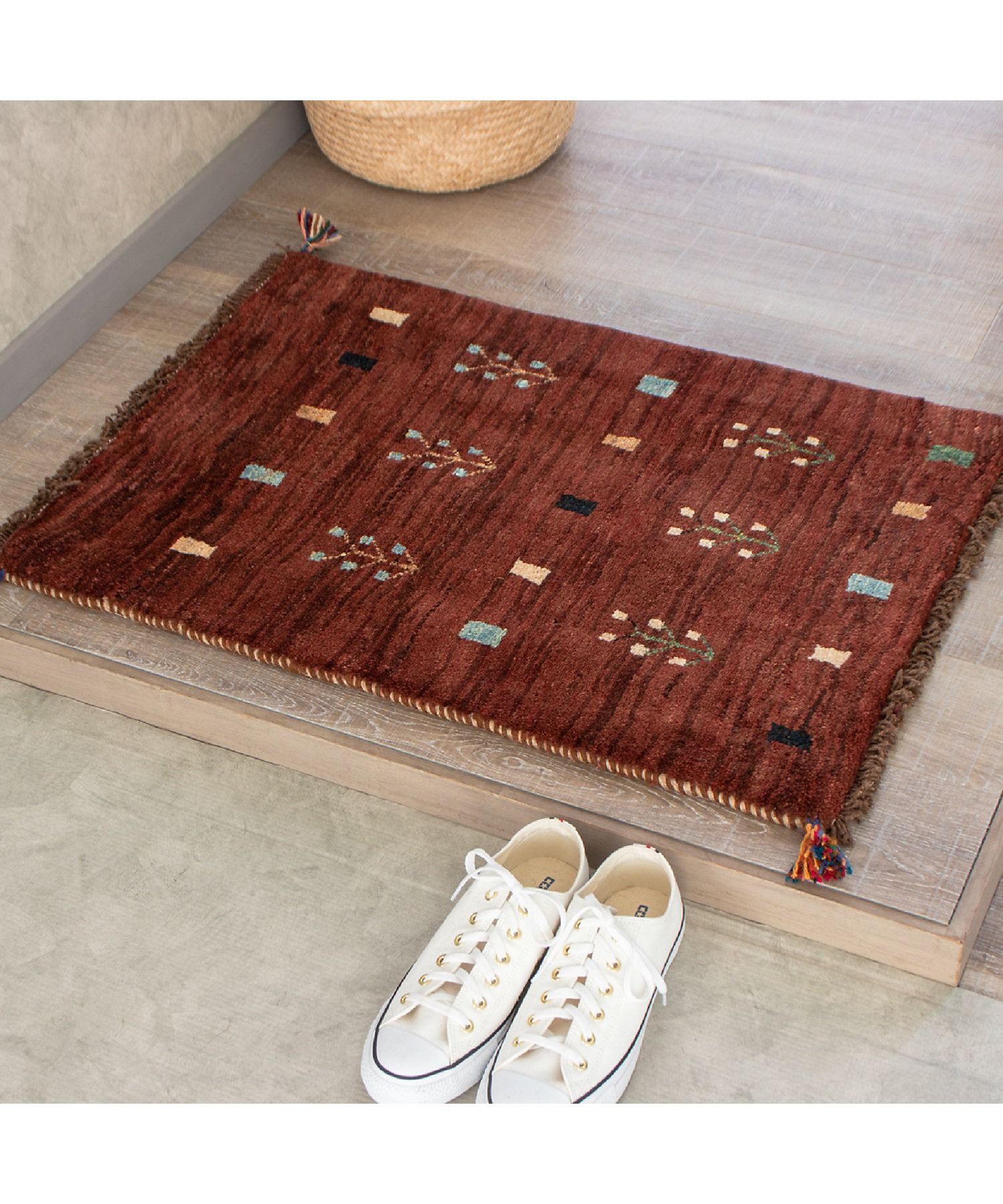 ☆ペルシャ絨毯 手織りギャッベ 玄関マットＭサイズ ５ | 三越伊勢丹 