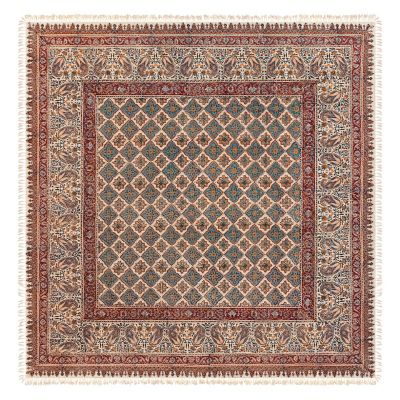 【SALE】三越伊勢丹オンラインストア 手染めペルシャ更紗(マルチカバー)200×200cm 3 (1)総柄 ブラウン srs16 ドアマット【三越伊勢丹/公式】