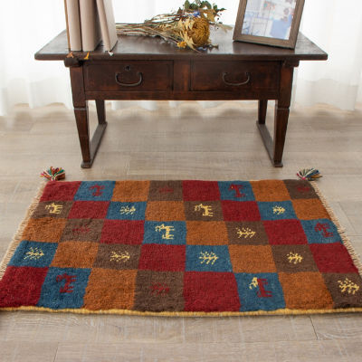 セール価格公式 ギャッベ 手織りシルクウール40万ノットペルシャ絨毯