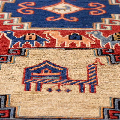 ★ペルシャ絨毯　手織りキリム　玄関マットＬサイズ　２