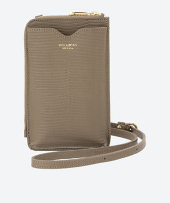 VIOLAd'ORO (Women)/ヴィオラドーロ リザード型押レザー スマートフォンポシェット ADRIA/V-1289 greige 旅行用かばん・バッグ【三越伊勢丹/公式】