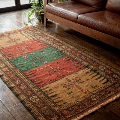 ペルシャ 手作り キリムラグ 117cm x 195cm 