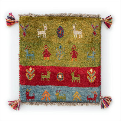 ★ペルシャ絨毯　手織りギャッベ　チェアサイズ　５