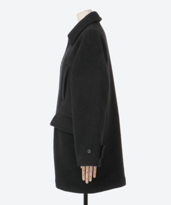 UNDECORATED wool cashmere coatブラック 日本製 MF Wool Melton Coat | UNDECORATED (Women)/アンデ