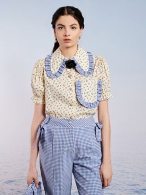 Ｔｉｄｅ　Ｆｌｏｒａｌ　Ｒｕｆｆｌｅ　Ｓｈｉｒｔ