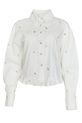 ＜sister jane (Women)＞Ｃｏａｓｔｌａｎｄ　Ｐｅｔａｌ　Ｒｕｆｆｌｅ　Ｓｈｉｒｔ