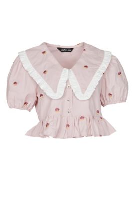 ＜sister jane (Women)＞Ｐｕｒｅ　Ｐｅａｒｌｓ　Ｅｍｂｒｏｉｄｅｒｅｄ　Ｂｌｏｕｓｅ