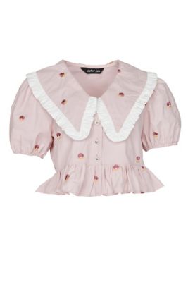 ＜sister jane (Women)＞Ｐｕｒｅ　Ｐｅａｒｌｓ　Ｅｍｂｒｏｉｄｅｒｅｄ　Ｂｌｏｕｓｅ