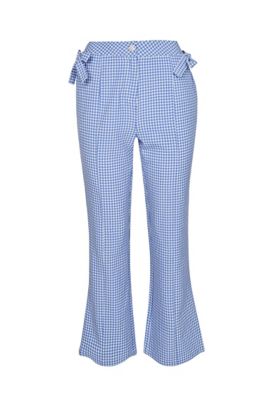 ＜sister jane (Women)＞Ｐｅｂｂｌｅ　Ｇｉｎｇｈａｍ　Ｂｏｗ　Ｔｒｏｕｓｅｒｓ