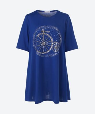 QUINTY (Women/大きいサイズ)/クインティ ★ホットフィックスＡラインＴシャツ（クローバープラス）