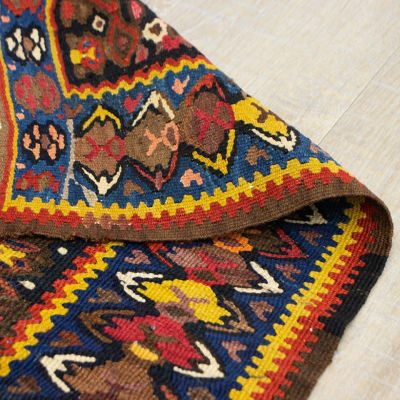 ★ペルシャ絨毯　手織りキリム　ラグＳサイズ２