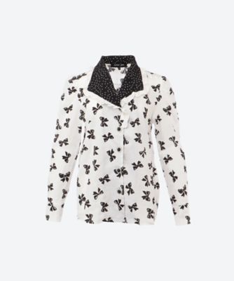 ＜sister jane (Women)＞Ｂｒｏｏｋｌｙｎ　Ｂｏｗ　Ｐｒｉｎｔ　Ｂｌｏｕｓｅ