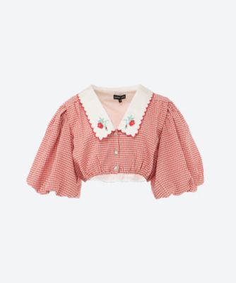 ＜sister jane (Women)＞Ｇｏｓｓｉｐ　Ｇｉｎｇｈａｍ　Ｃｒｏｐ　Ｔｏｐ