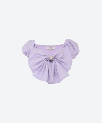 ＜DREAM sister jane (Women)＞Ｄｏｌｌａｒ　Ｂｏｗ　Ｊａｃｑｕａｒｄ　Ｔｏｐ