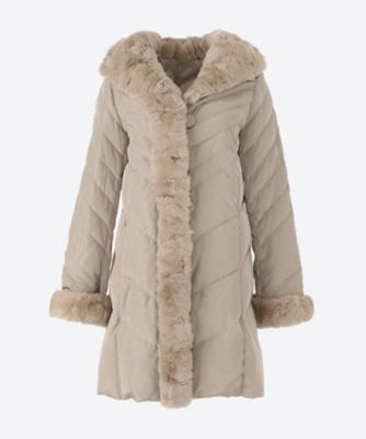 ノアジェ コート リバーシブル ロシアリス シルク ブラウン