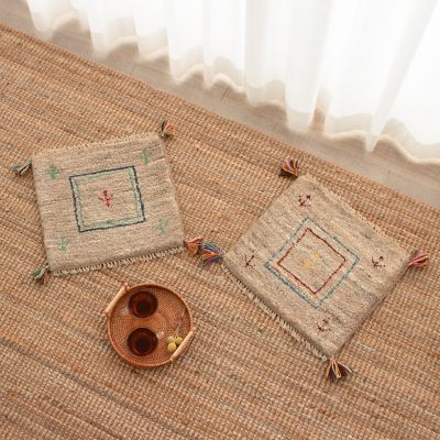 ★ペルシャ手織りギャッベ　チェアサイズ２枚セット　６