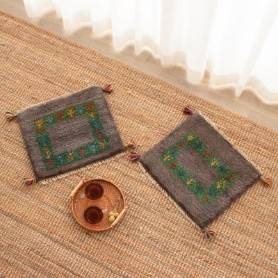 ★ペルシャ手織りギャッベ　チェアサイズ２枚セット　６